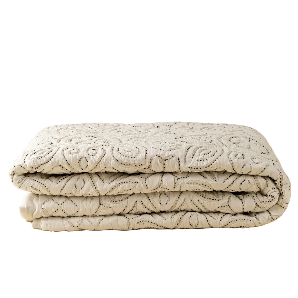 Liliette Cotton Cutwork Bed Quilt