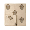 Senna Block Print Kantha Bed Blanket