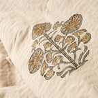 Senna Block Print Kantha Bed Blanket