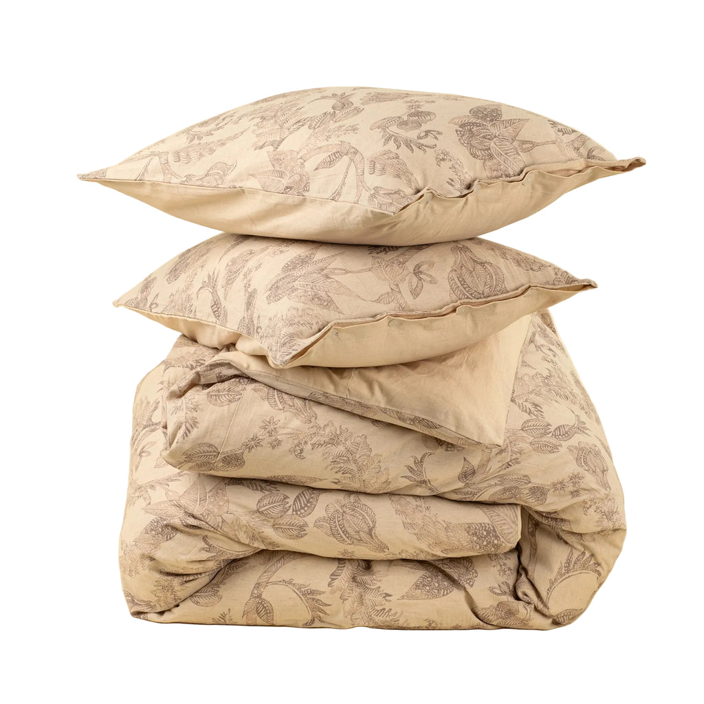 Meadowlark Queen Duvet Set, Brown