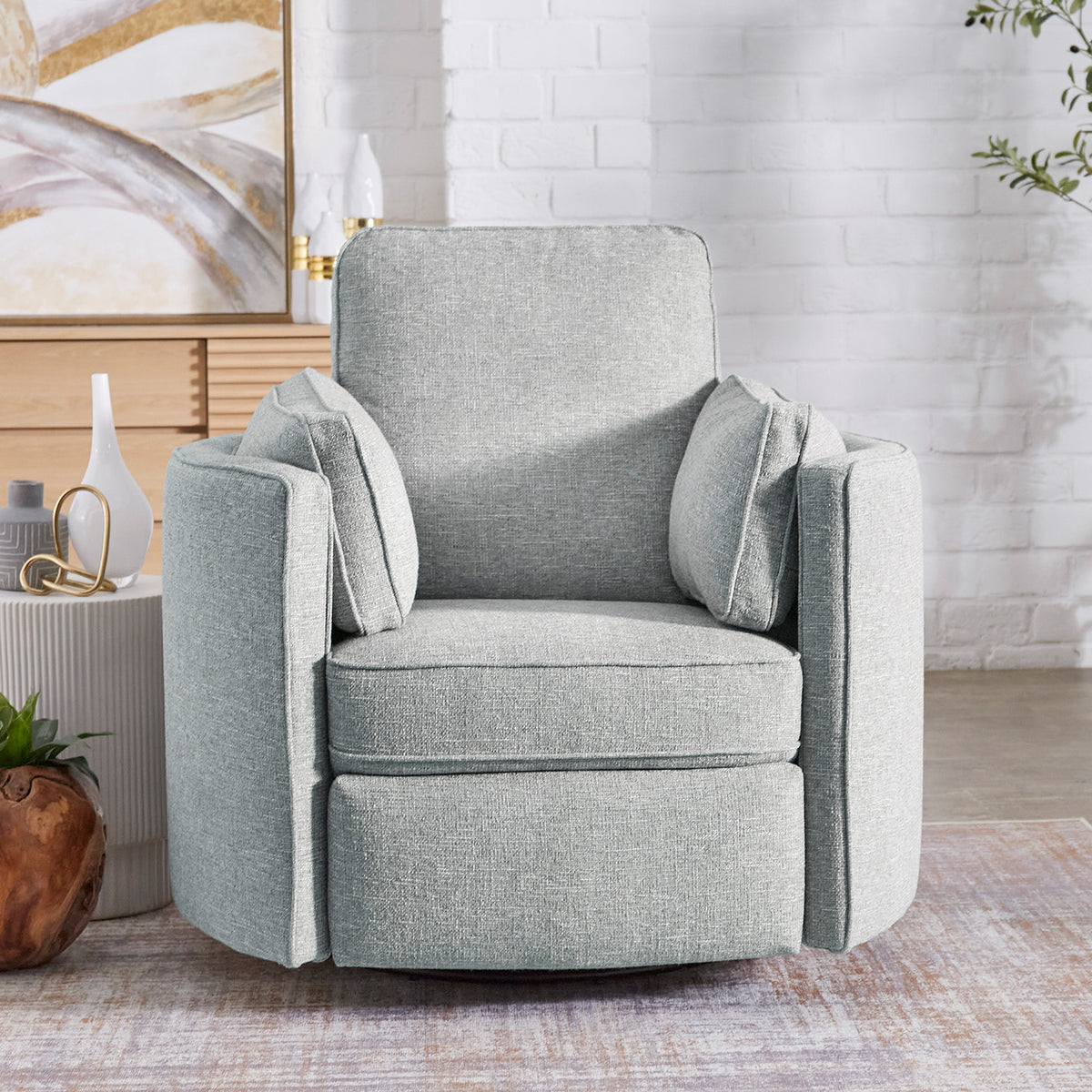 Luana Swivel Recliner in a room