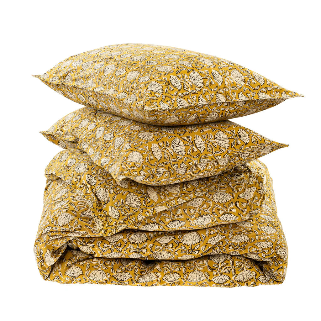 Manu Block Print Duvet Set