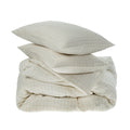 Linen Check Duvet Set, Ivory
