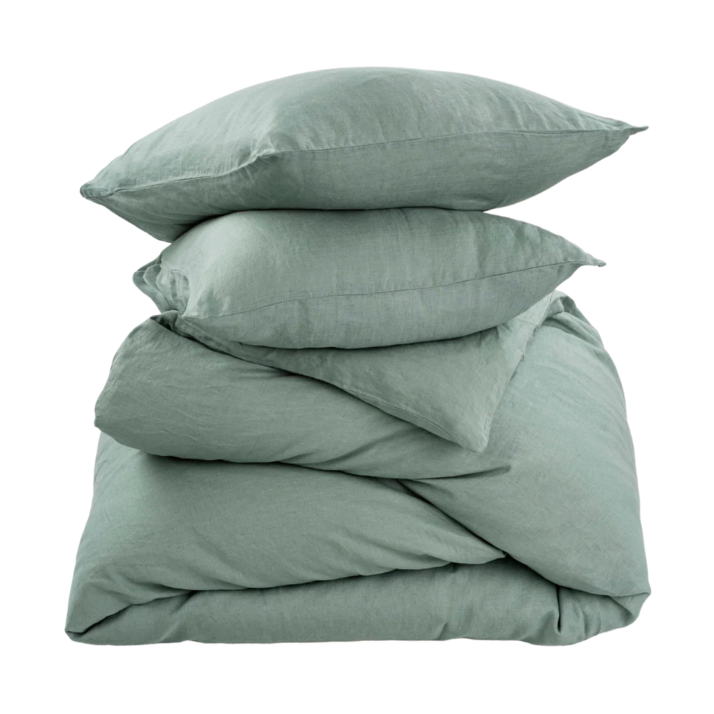 Reverie Linen Duvet Set Mist