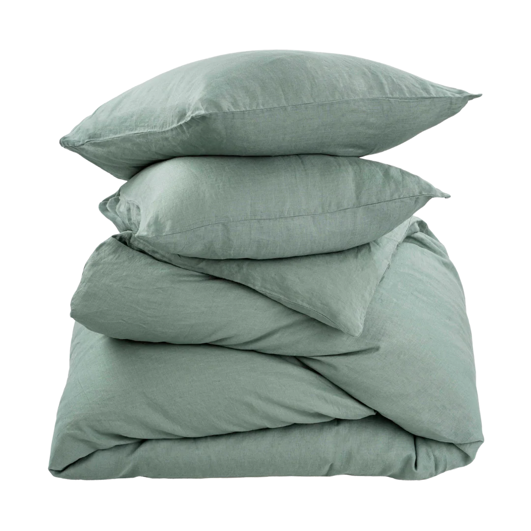 Reverie Linen Duvet Set Mist