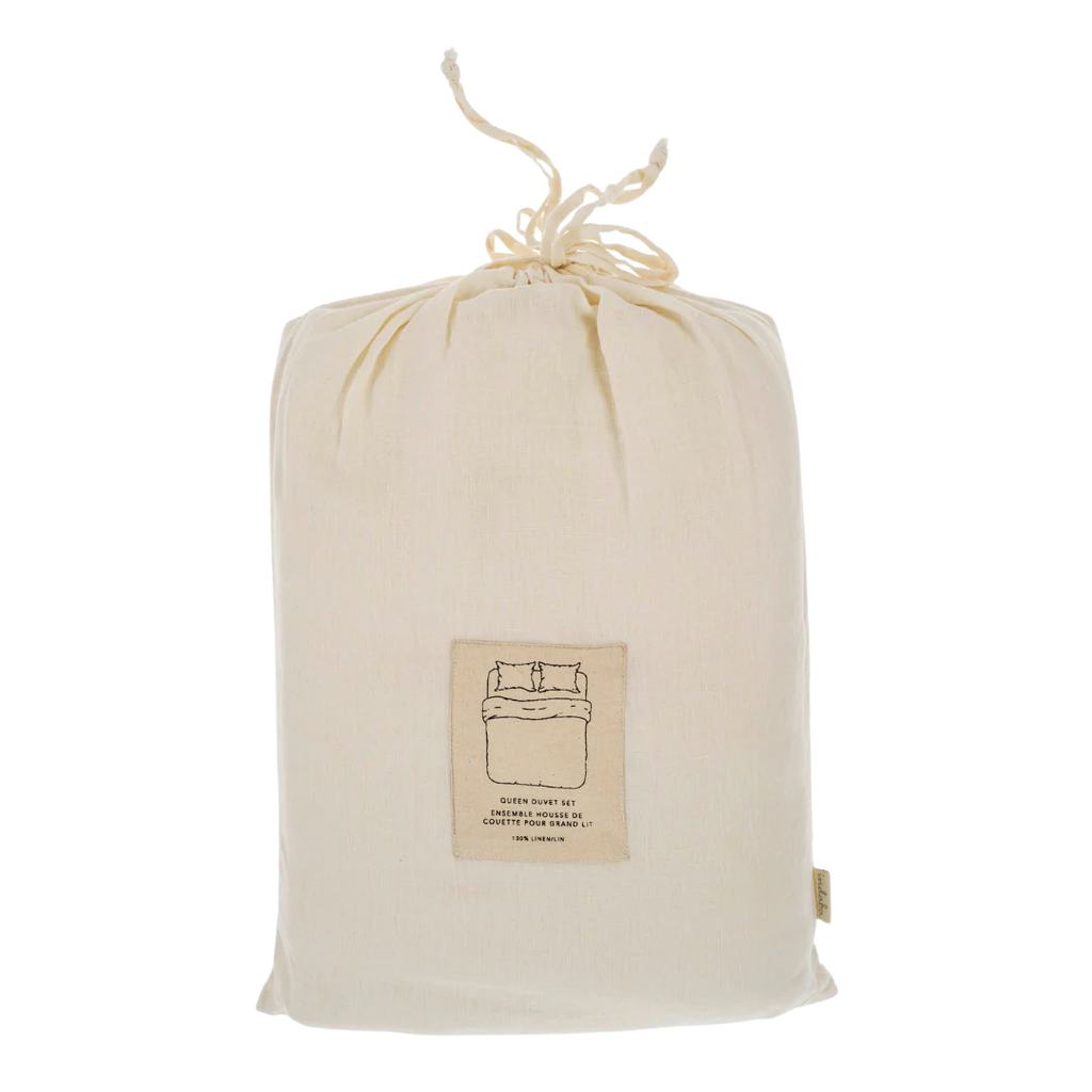 Reverie Linen Duvet Set Ivory