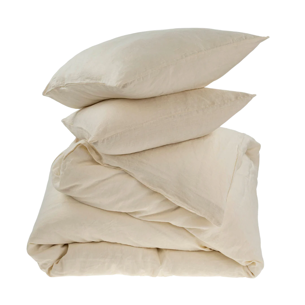 Reverie Linen Duvet Set Ivory