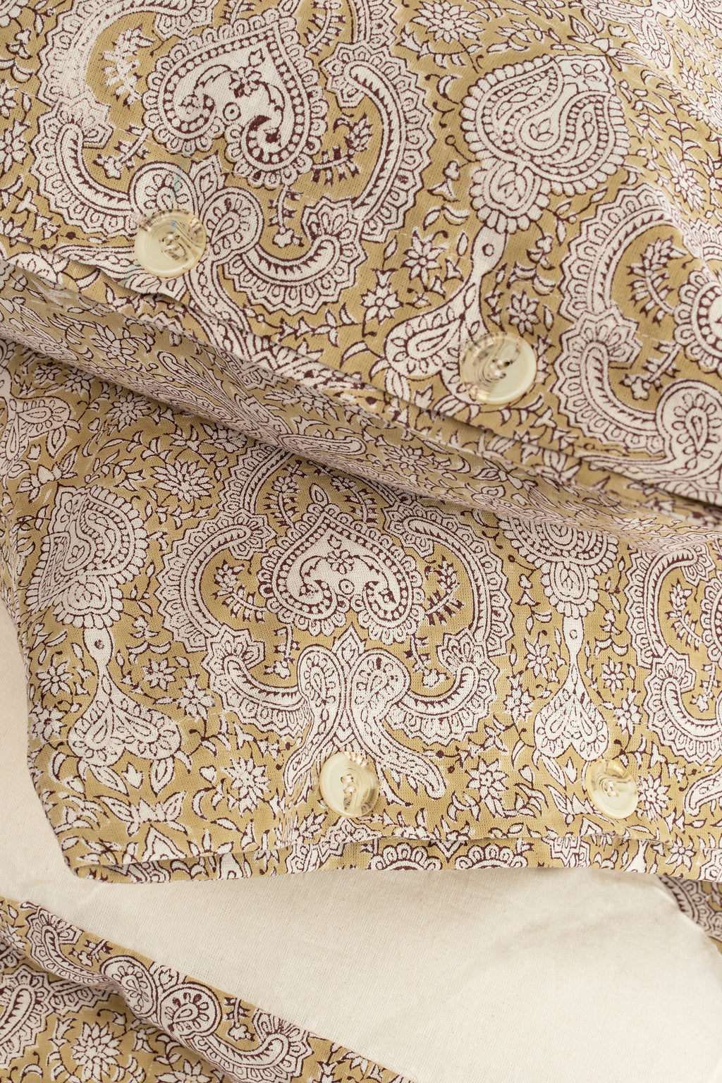 Astrid Block Print Duvet Set Gold