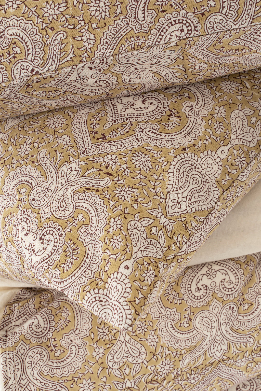 Astrid Block Print Duvet Set Gold