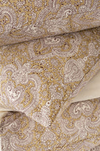 Astrid Block Print Duvet Set Gold