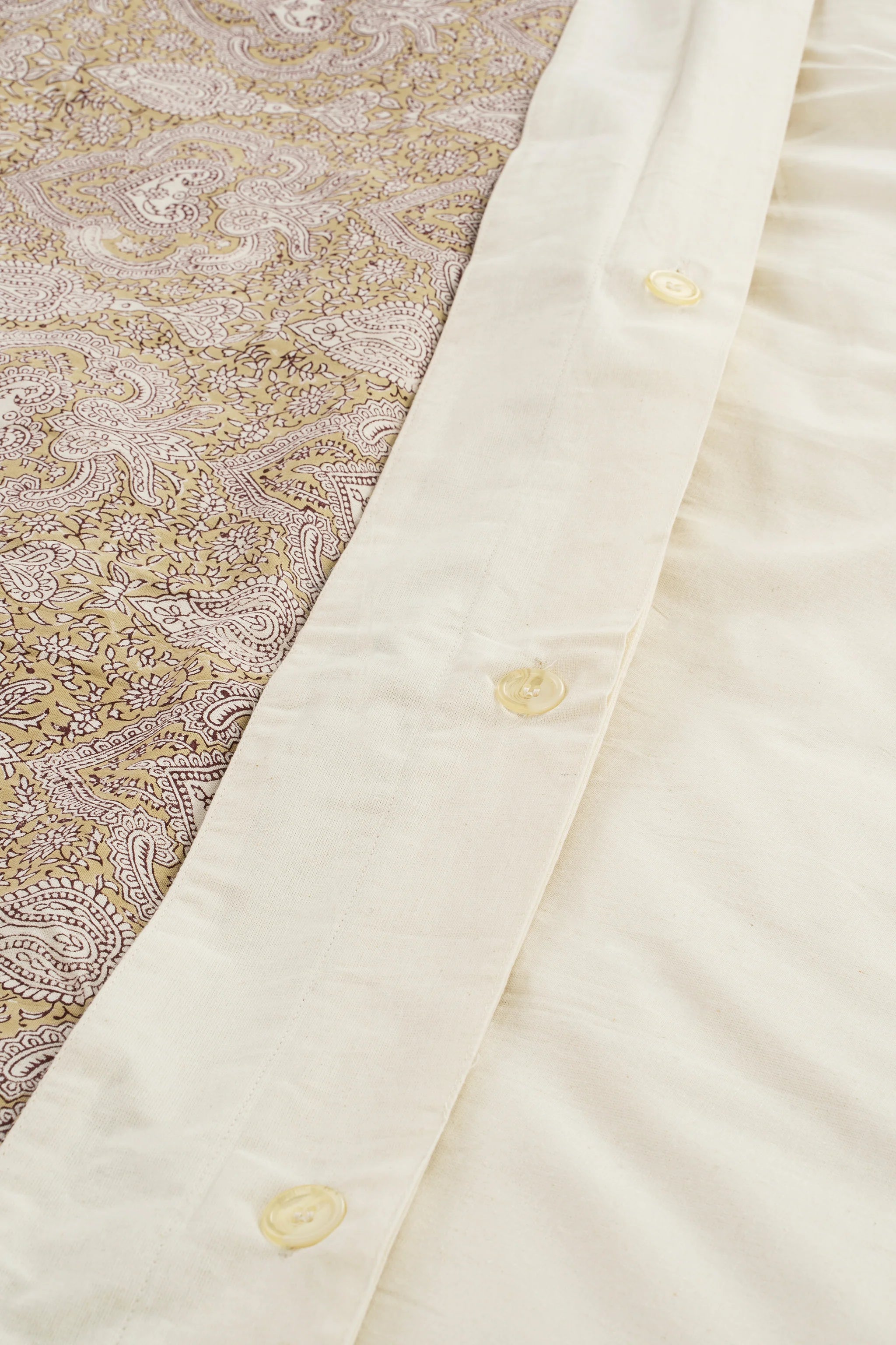 Astrid Block Print Duvet Set Gold