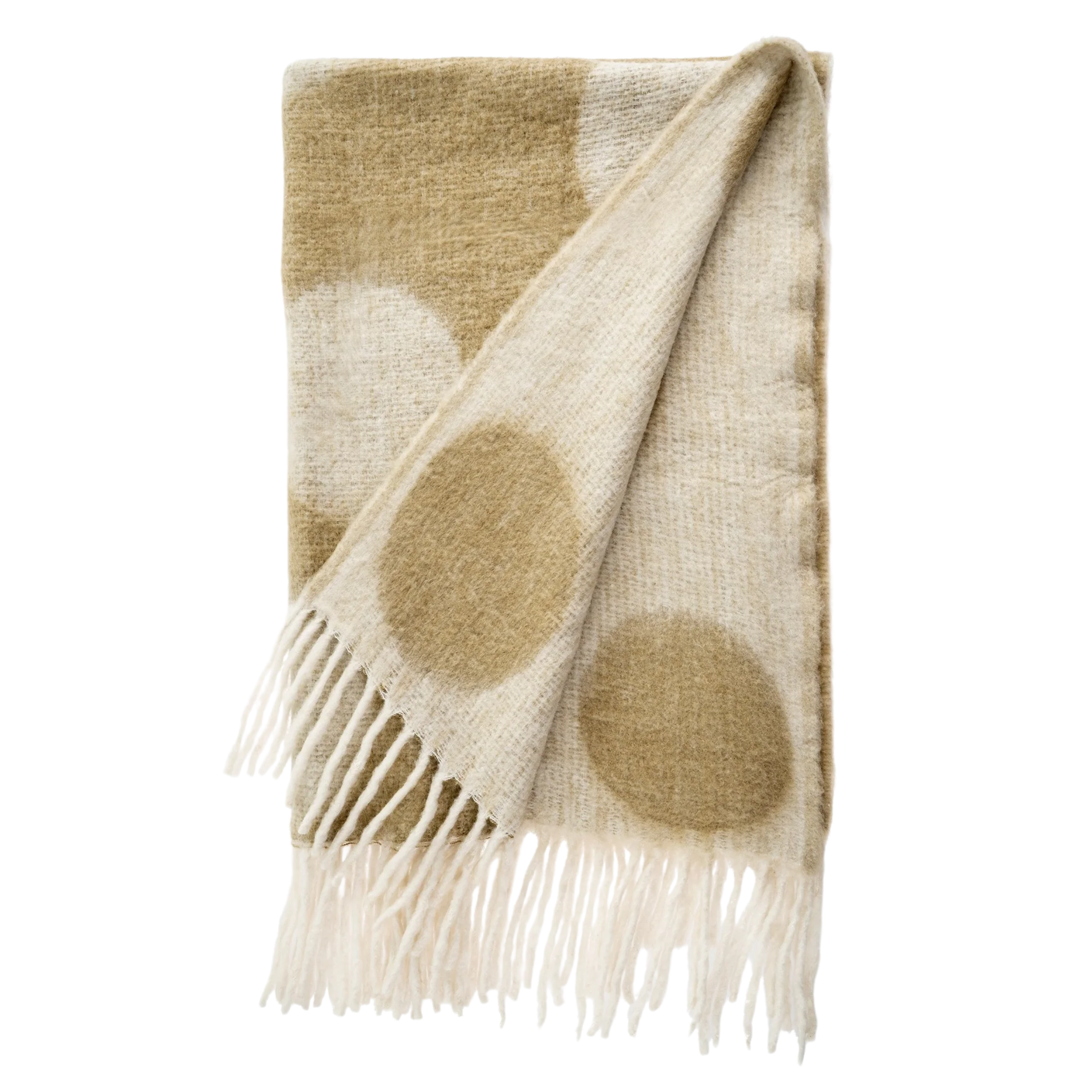 Polka Dot Wool Blend Throw