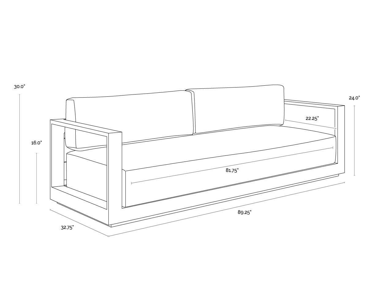 Tavira Sofa - Greige