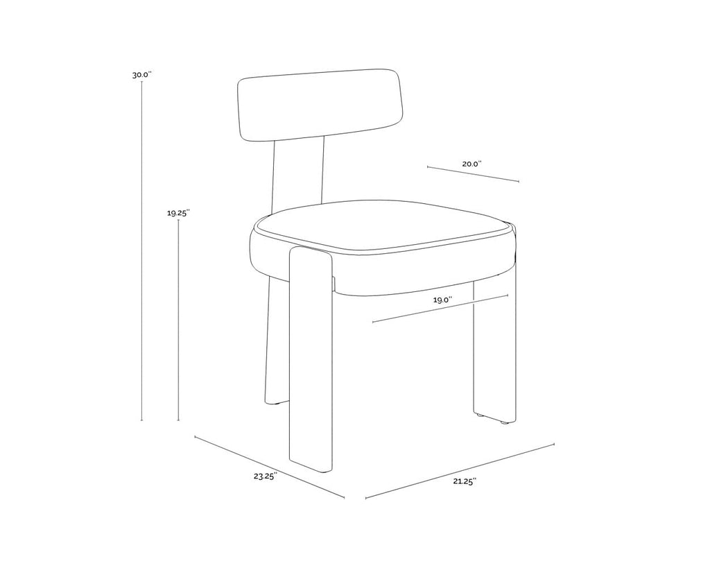 Horton Dining Chair - Warm Brown