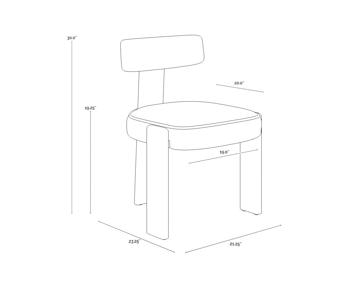 Horton Dining Chair - Warm Brown