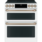 30" Induction Range with Double Oven and No-Preheat Air Fry in Matte White