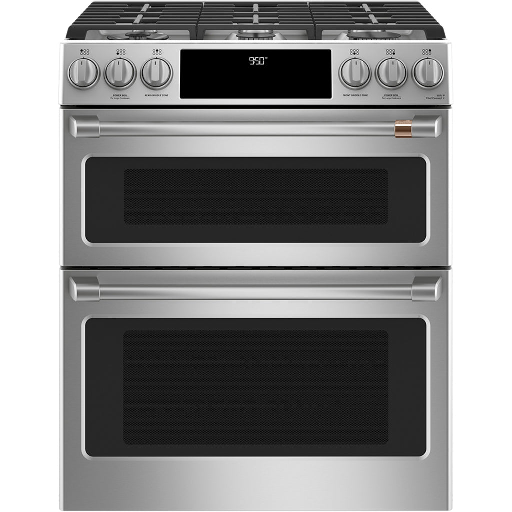 30" Dual-Fuel Range with Double Oven and No-Preheat Air Fry in Stainless Steel