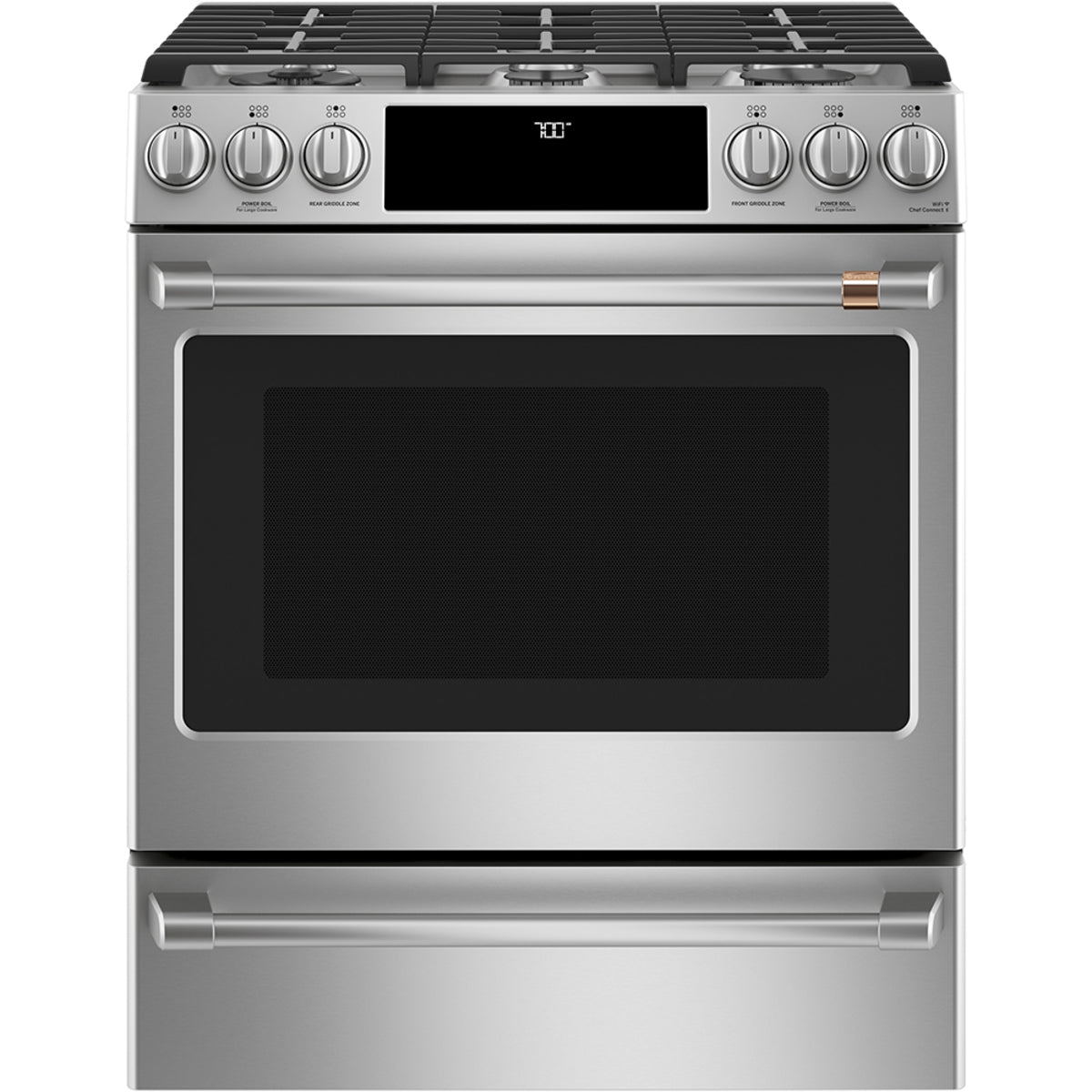 30" Slide-In Gas Range with Convection and No-Preheat Air Fry in Stainless Steel