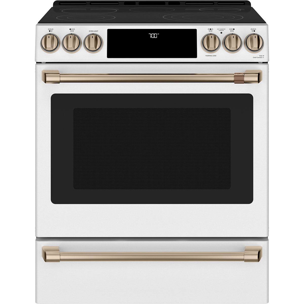 30" Slide-In Radiant Range with No-Preheat Air Fry in Matte White
