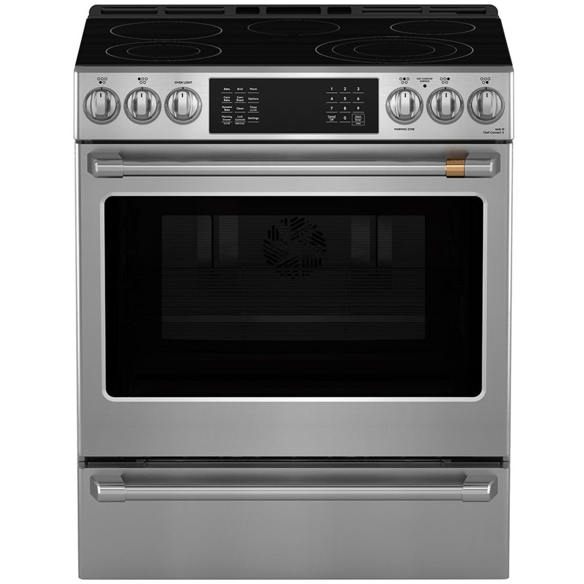 30" Slide-In Front Control Electric Range with Warming Drawer in Stainless Steel