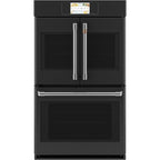 30" Built-In French-Door Double Convection Wall Oven in Matte Black
