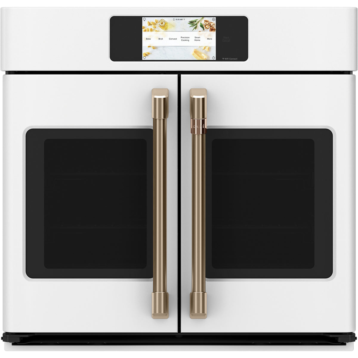 30" Built-In French-Door Single Convection Wall Oven in Matte White
