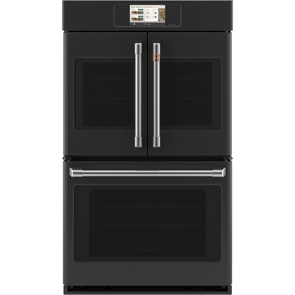 Professional Series 30" Smart Built-In French-Door Double Wall Oven in Matte Black