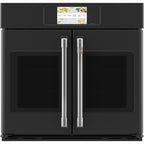 30" Built-In French-Door Single Convection Wall Oven in Matte Black