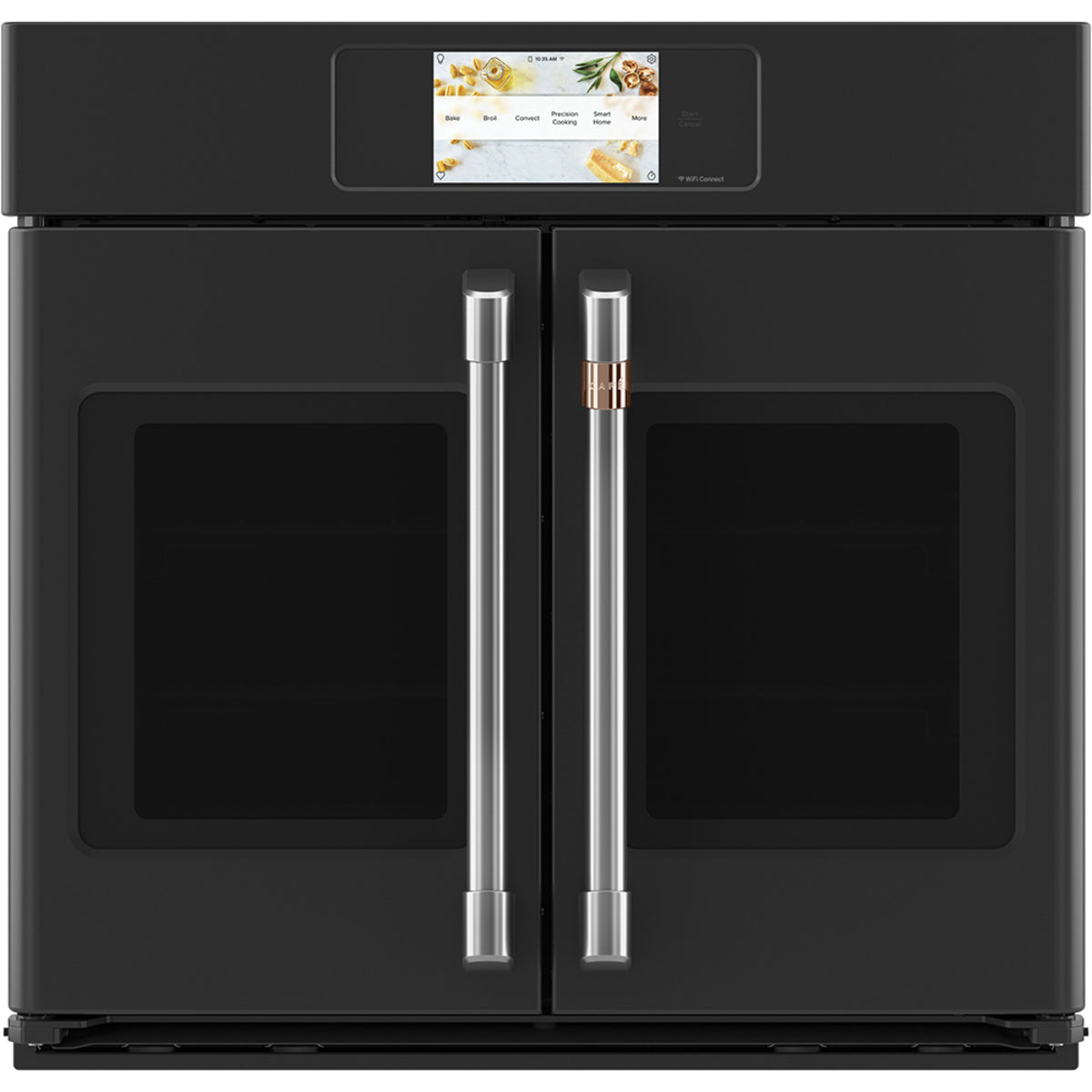 30" Built-In French-Door Single Convection Wall Oven in Matte Black