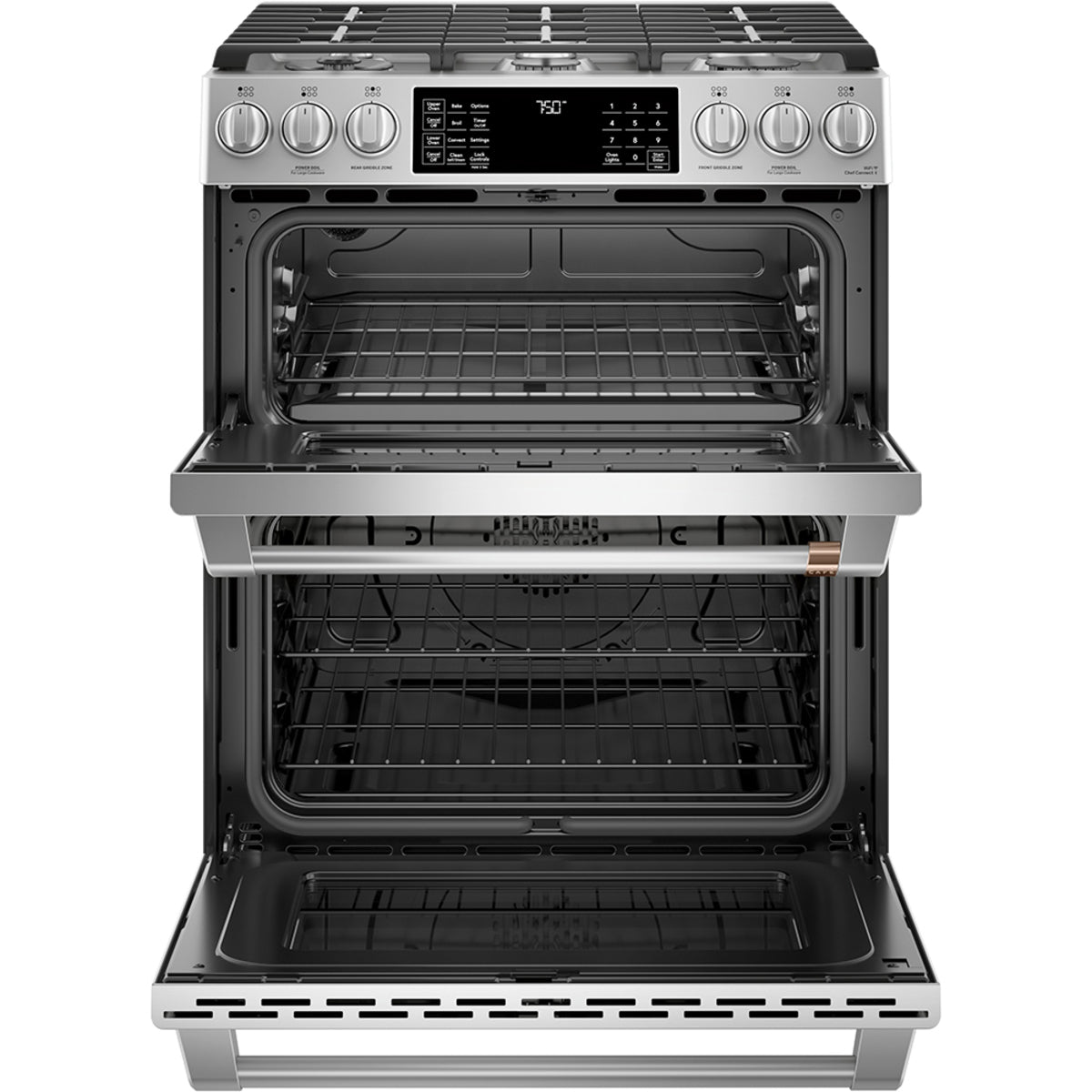 30" Double Oven Gas Range with No-Preheat Air Fry in Stainless Steel