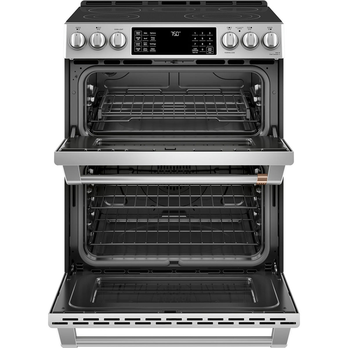 30" Slide-In Radiant Double Oven Range with No-Preheat Air Fry in Stainless Steel