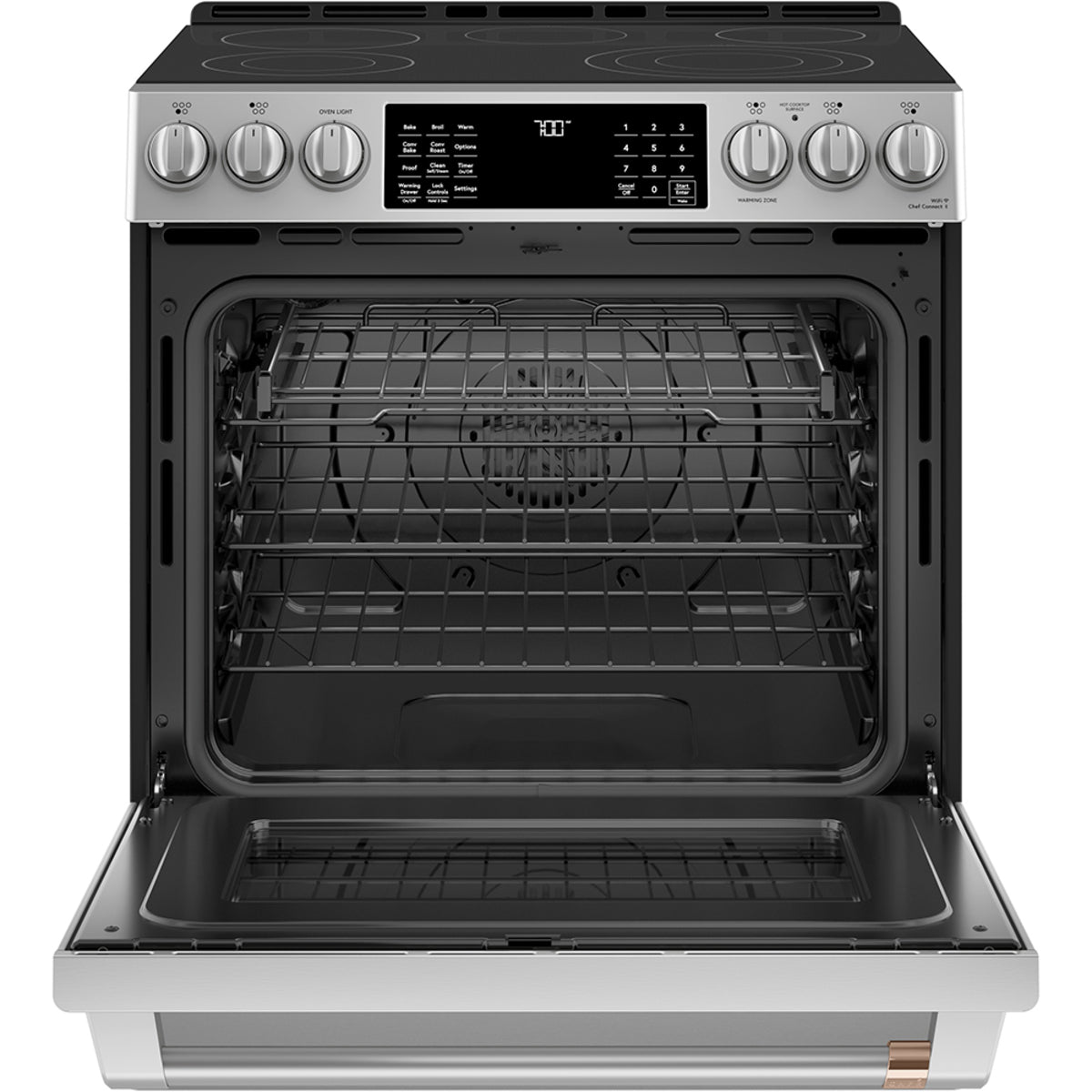 30" Slide-In Radiant Range with No-Preheat Air Fry in Stainless Steel