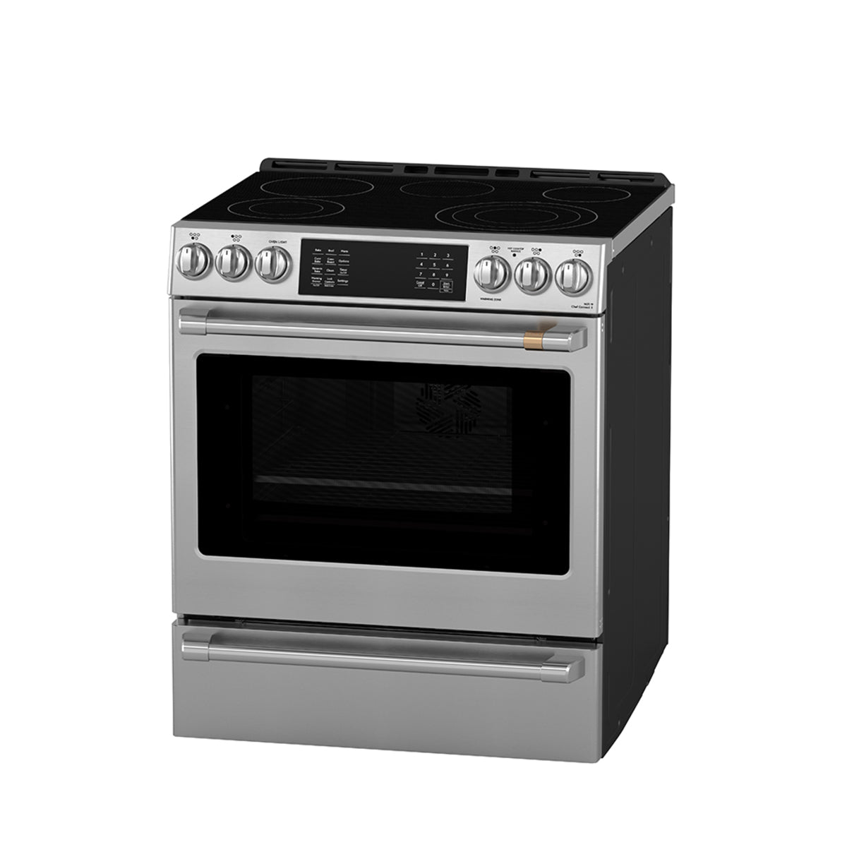 30" Slide-In Front Control Electric Range with Warming Drawer in Stainless Steel