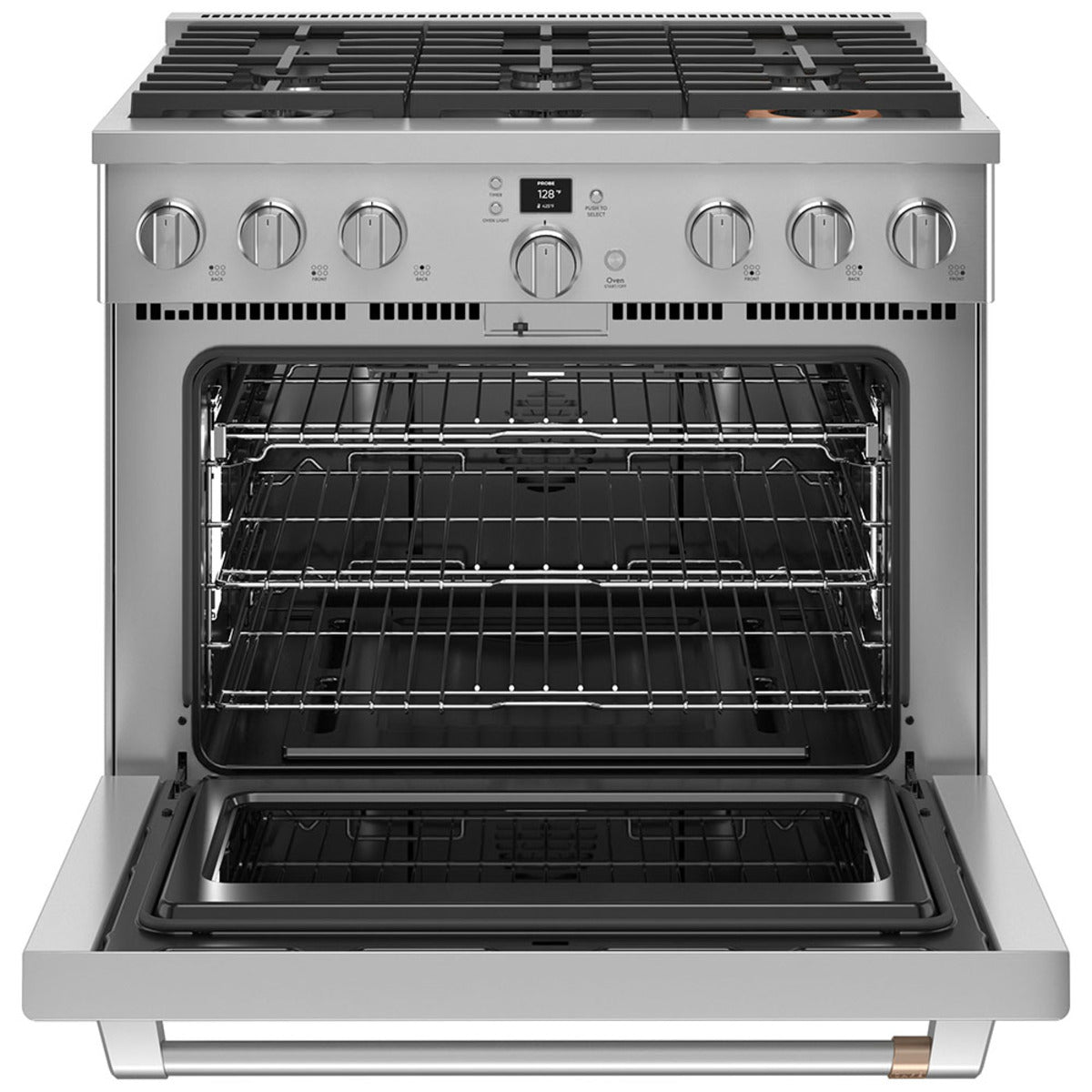 36" Smart All-Gas Commercial-Style Range with No-Preheat Air Fry in Stainless Steel