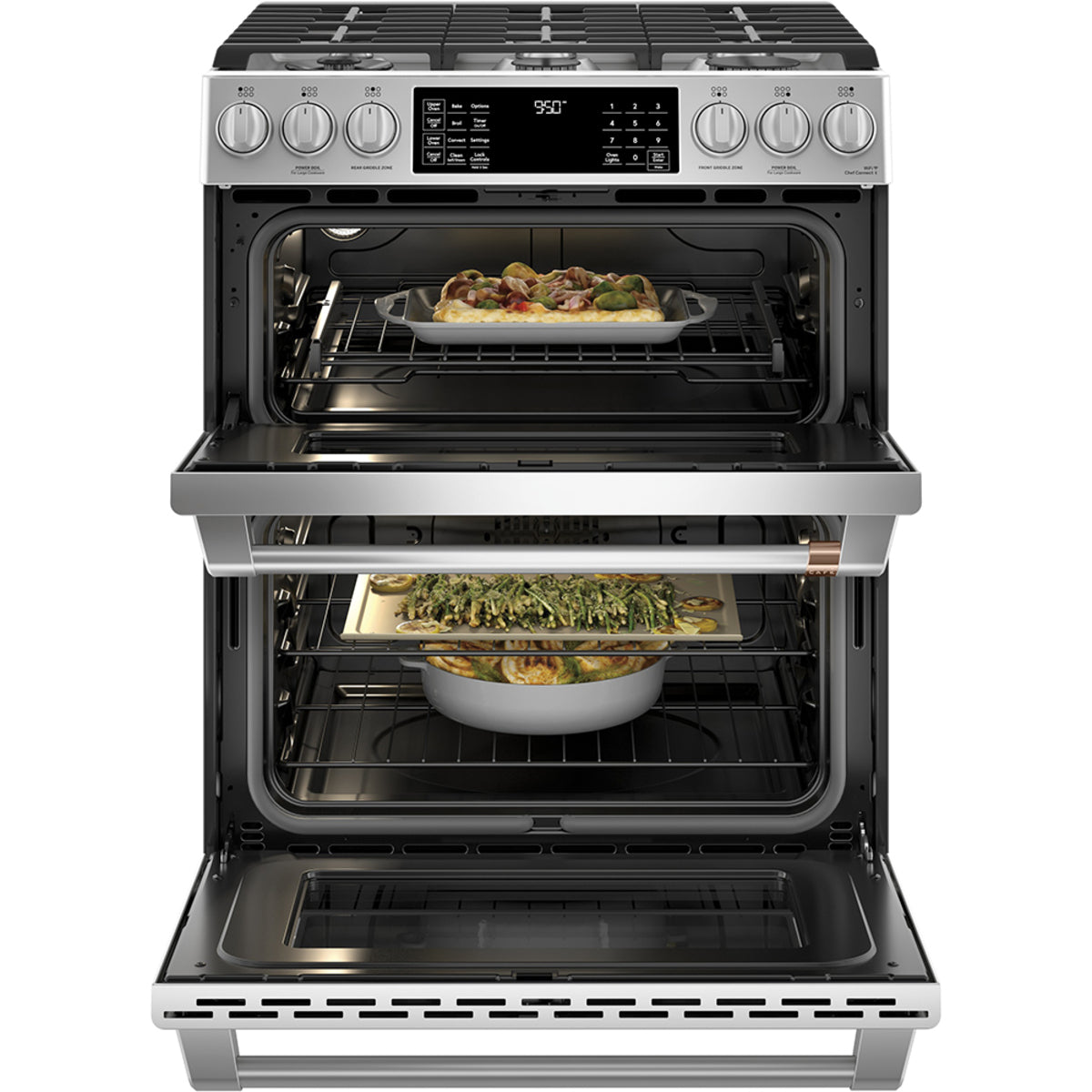 30" Dual-Fuel Range with Double Oven and No-Preheat Air Fry in Stainless Steel