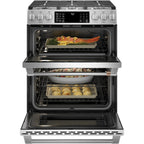 30" Double Oven Gas Range with No-Preheat Air Fry in Stainless Steel