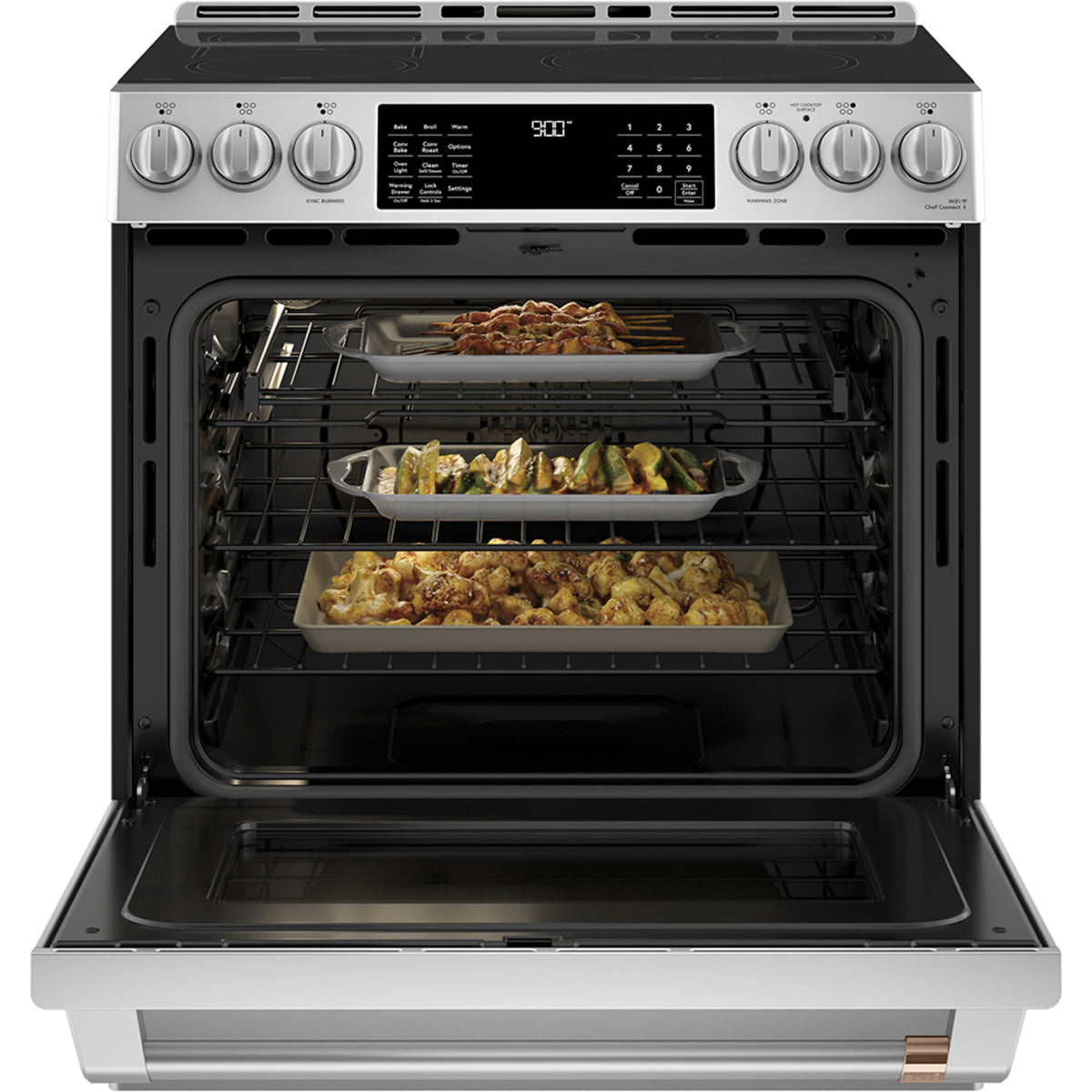 30" Induction Range with Warming Drawer and No-Preheat Air Fry in Stainless Steel