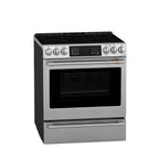 30" Slide-In Front Control Electric Range with Warming Drawer in Stainless Steel