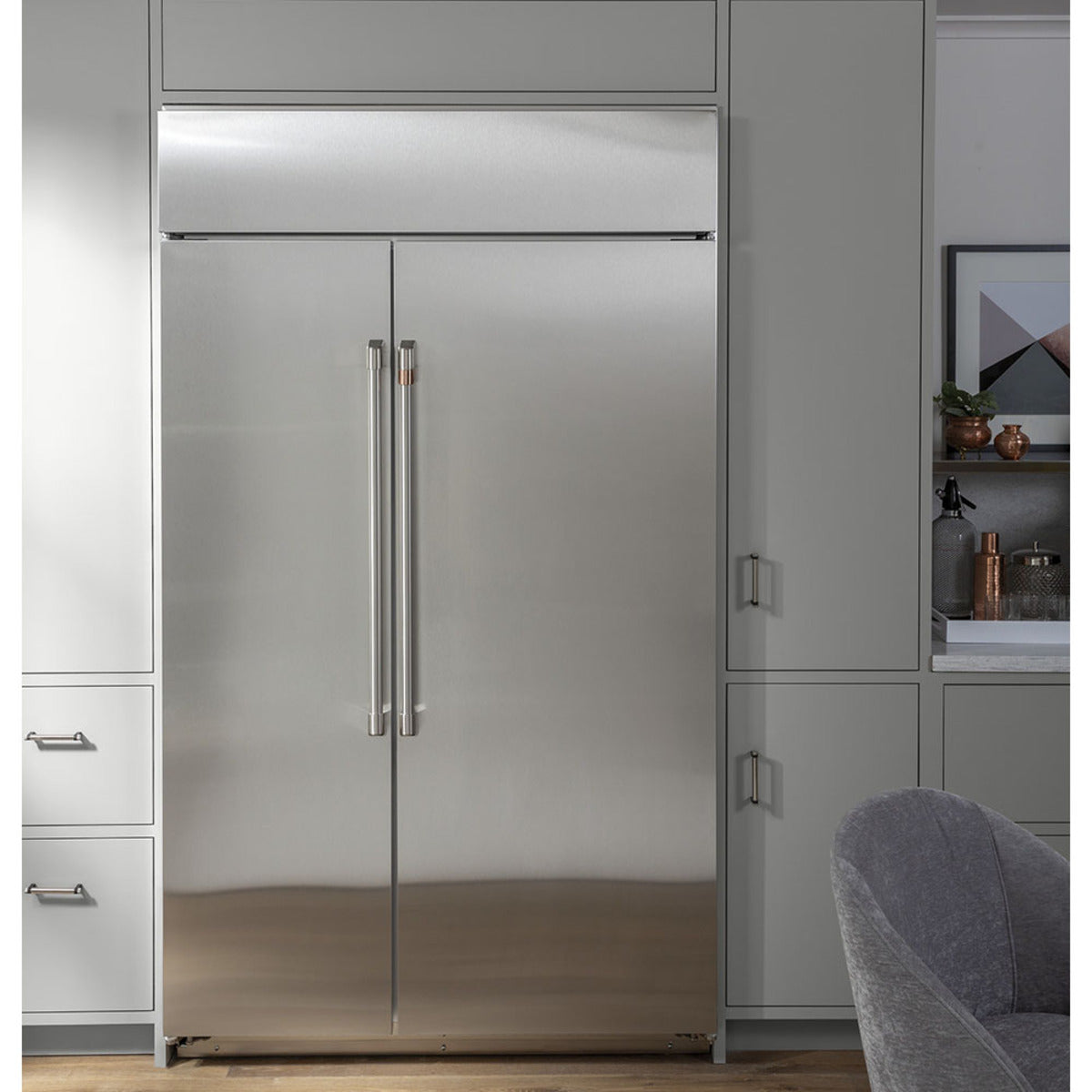 42" Built-In Side-by-Side Refrigerator in Stainless Steel