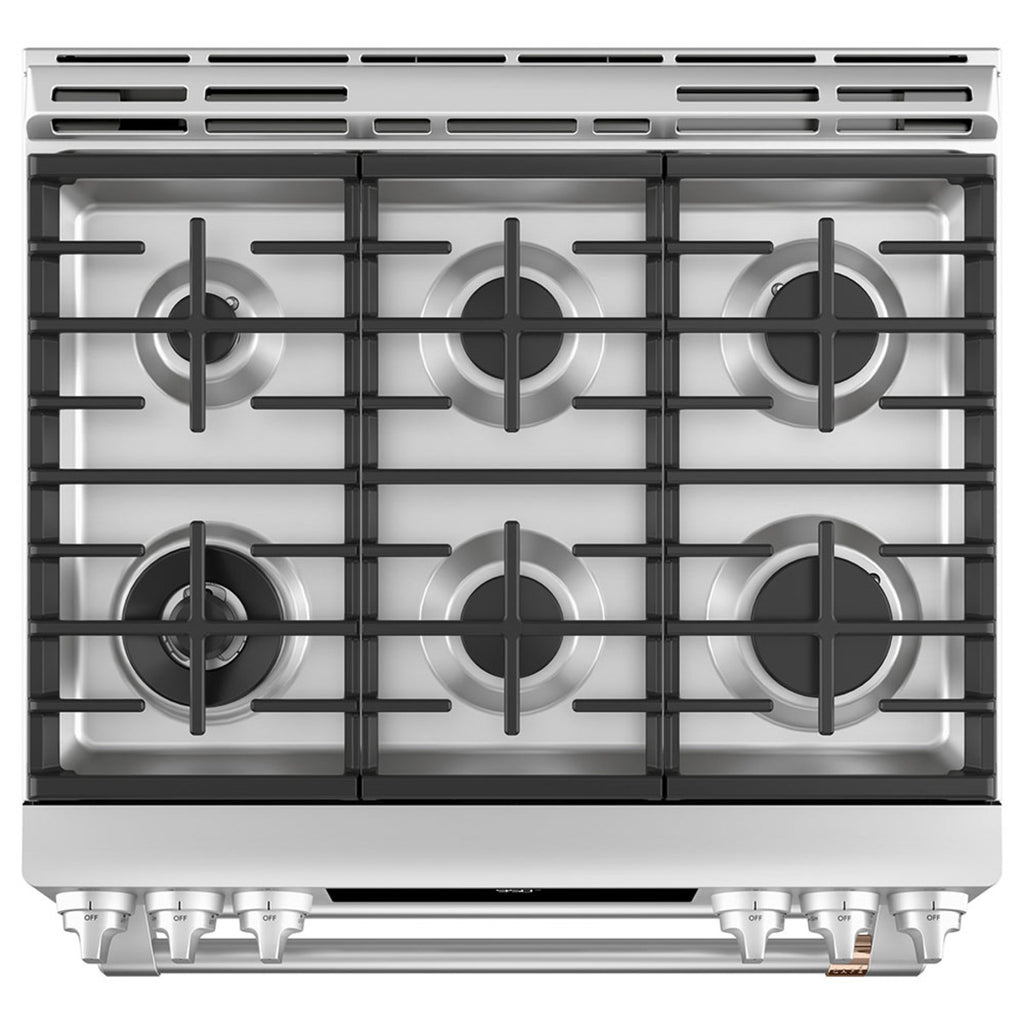 30" Dual-Fuel Range with Double Oven and No-Preheat Air Fry in Stainless Steel
