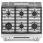 30" Dual-Fuel Range with Double Oven and No-Preheat Air Fry in Stainless Steel