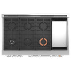 48" Smart Dual-Fuel Commercial-Style Range with No-Preheat Air Fry in Matte Black