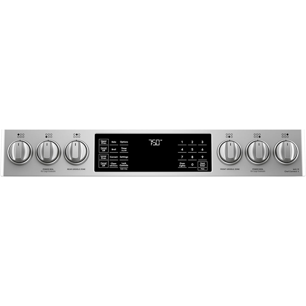 30" Double Oven Gas Range with No-Preheat Air Fry in Stainless Steel