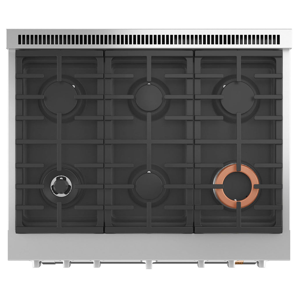 36" Smart All-Gas Commercial-Style Range with No-Preheat Air Fry in Stainless Steel