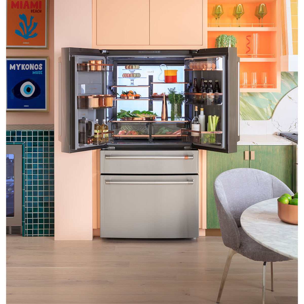 23.2 Cu. Ft. Counter-Depth 4-Door French-Door Refrigerator with Dual-Dispense AutoFill Pitcher in Stainless Steel