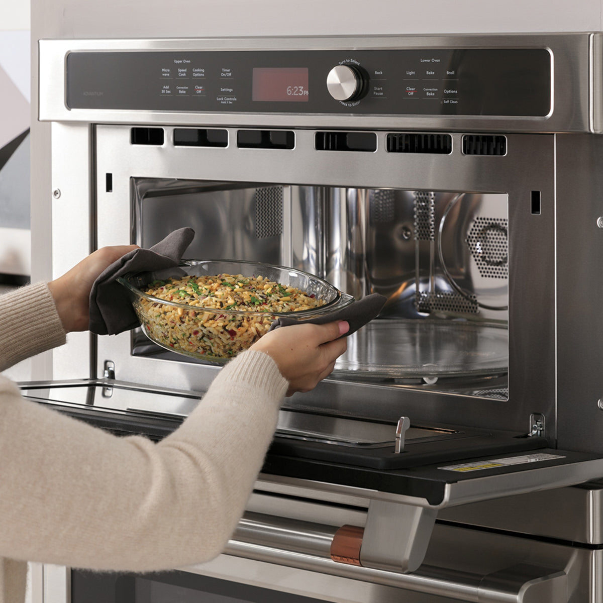 30" Combination Double Wall Oven with Convection and Advantium Technology in Stainless Steel