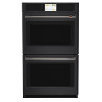 30" Built-In Convection Double Wall Oven in Matte Black with Brushed Black hardware