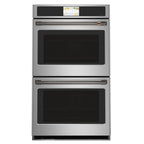 30" Built-In Convection Double Wall Oven in Stainless Steel with Brushed Black hardware