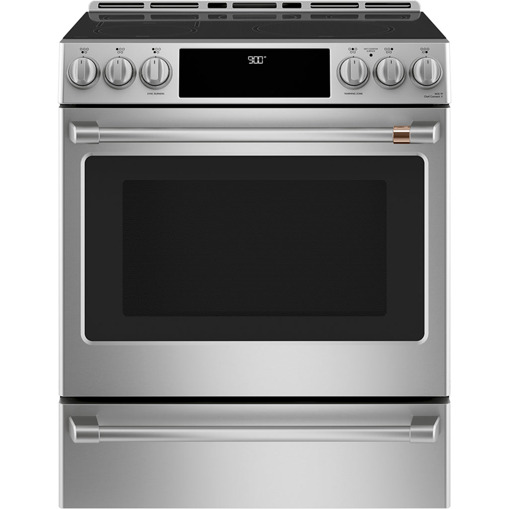 30" Induction Range with Warming Drawer and No-Preheat Air Fry in Stainless Steel with Brushed Stainless hardware