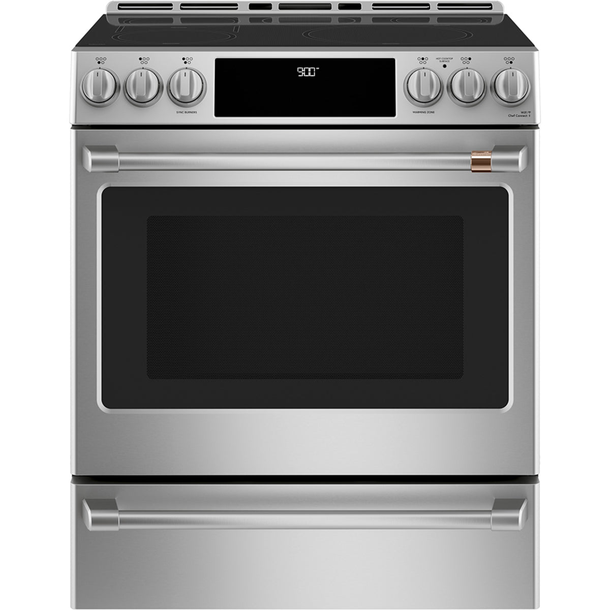 30" Induction Range with Warming Drawer and No-Preheat Air Fry in Stainless Steel with Brushed Stainless hardware